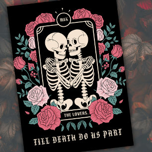 Till Death Do Us Part Tarot Lovers Goth Wedding Invitation
