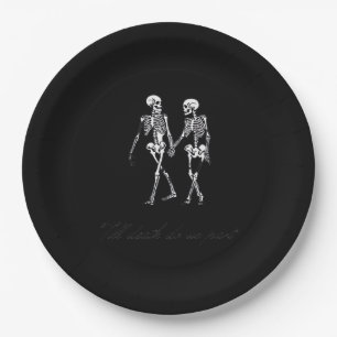 Till Death Do Us Part To The Grave Classic Design Paper Plate