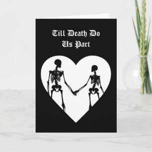 Till Death Do Us Part Valentine's Day Card White