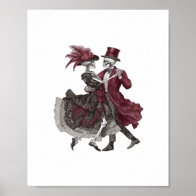 Till Death Do Us Part – Victorian Skeleton Couple  Poster (Front)