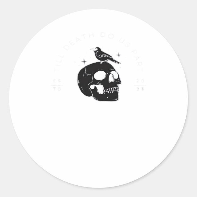 Till Death Do Us Part Wedding Classic Classic Round Sticker (Front)