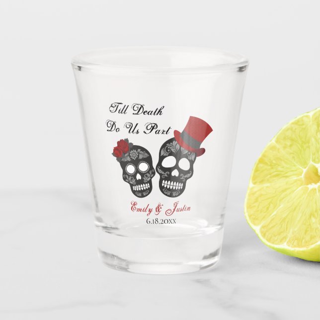 Till Death Do Us Part | Wedding Favour Shot Glass (Front)