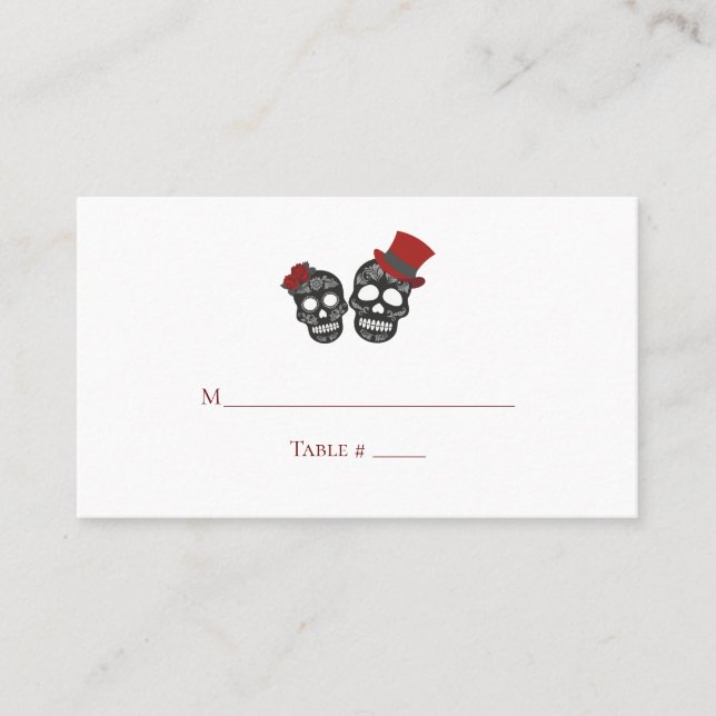 Till Death Do Us Part | Wedding Place Card (Front)