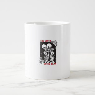 Till Death Do Us Part Wedding Skeleton Couple Vale Large Coffee Mug