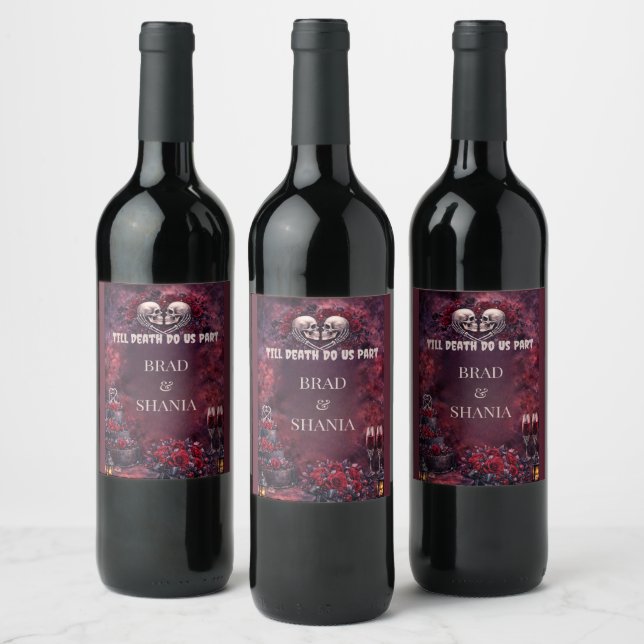 Till Death Do Us Part Wine Label (Bottles)