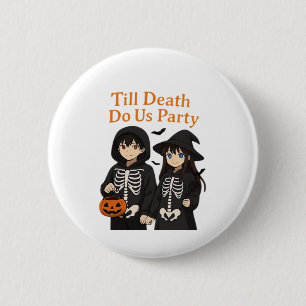 Till Death Do Us Party – Anime Halloween Couple Cl 6 Cm Round Badge