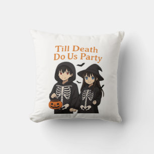 Till Death Do Us Party – Anime Halloween Couple Cl Cushion