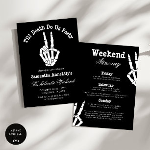 Till death do us Party Bachelorette Party  Invitation