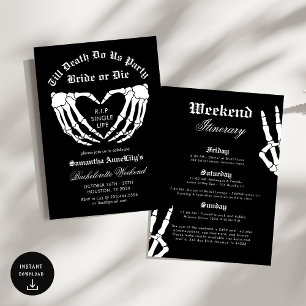 Till death do us Party Bachelorette Party Invitation
