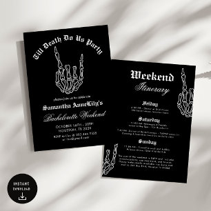 Till death do us Party Bachelorette Party  Invitation