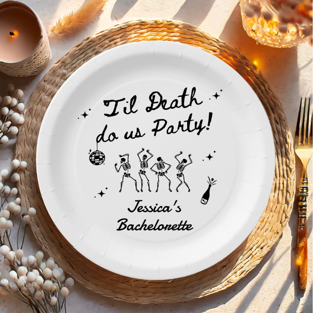 Till Death Do Us Party Bachelorette Weekend  Paper Plate (Creator Uploaded)