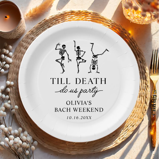 Till Death Do Us Party Bachelorette Weekend  Paper Plate (Creator Uploaded)