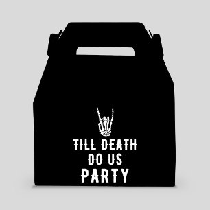 Till Death Do Us Party Black Skeleton Party Guests Favour Box