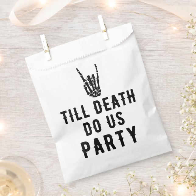 Till Death Do Us Party Bridal Shower Favour Bag (Clipped)