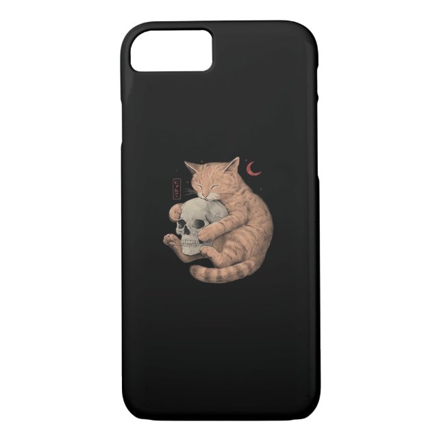 Till Death Do Us Party Cat Skull Classic Case-Mate iPhone Case (Back)