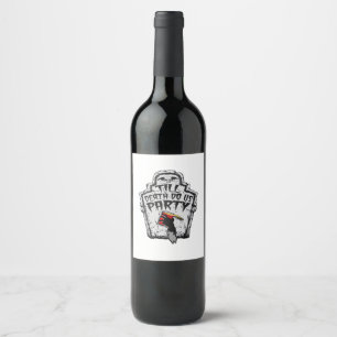 Till Death Do Us Party Classic For Halloween Wine Label