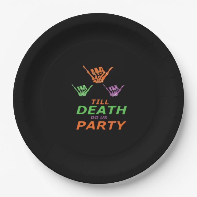 Till Death Do Us Party Classic Paper Plate (Front)