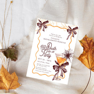 Till Death Do Us Party Cocktail Bachelorette Invitation