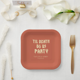 Till Death Do Us Party Custom Wedding Paper Plates