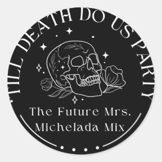 Till Death Do Us Party Drink Stickers
