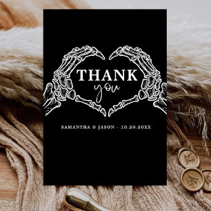 Till Death Do Us Party Gothic Halloween wedding Thank You Card