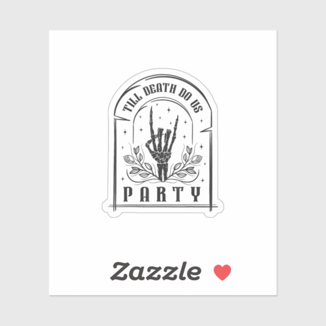 Till Death Do Us Party Retro Bachelorette Design (Sheet)