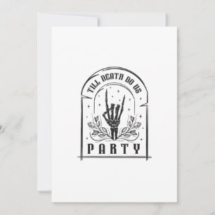 Till Death Do Us Party Retro Bachelorette Design Holiday Card