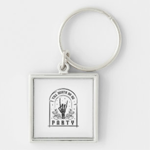 Till Death Do Us Party Retro Bachelorette Design Key Ring