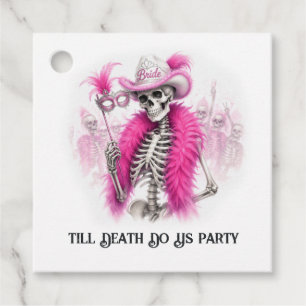 Till Death Do Us Party Skeleton Bachelorette Favour Tags