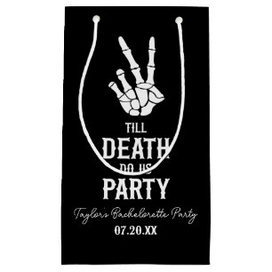 Till Death Do Us Party Skeleton Bachelorette Party Small Gift Bag