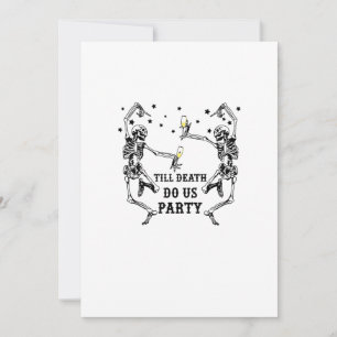 Till Death Do Us Party Skeleton Bridesmaid Holiday Card