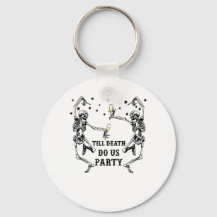 Till Death Do Us Party Skeleton Bridesmaid Key Ring