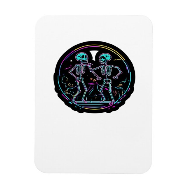 Till Death Do Us Party Skeleton Dance Classic Look Magnet (Vertical)