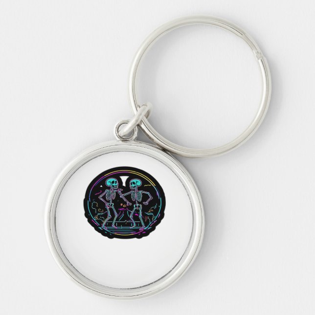 Till Death Do Us Party Skeleton Dance Party Classi Key Ring (Front)