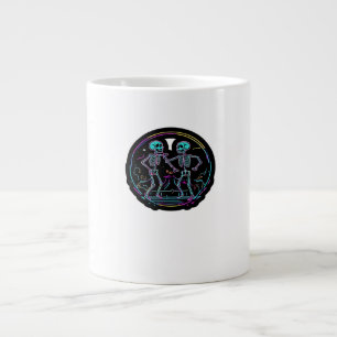 Till Death Do Us Party Skeleton Dance Party Classi Large Coffee Mug