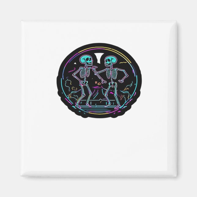Till Death Do Us Party Skeleton Dance Party Classi Magnet (Front)