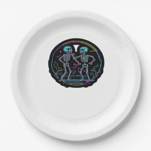 Till Death Do Us Party Skeleton Dance Party Classi Paper Plate
