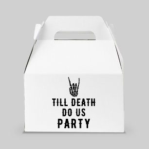 Till Death Do Us Party White Skeleton Party Guest Favour Box