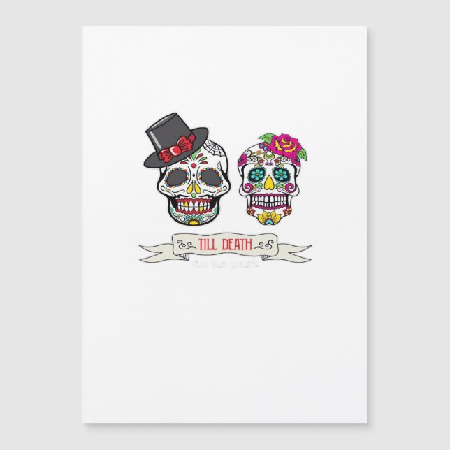 Till Death Do Us Skull Wedding Bride And Groom Pri (Front)