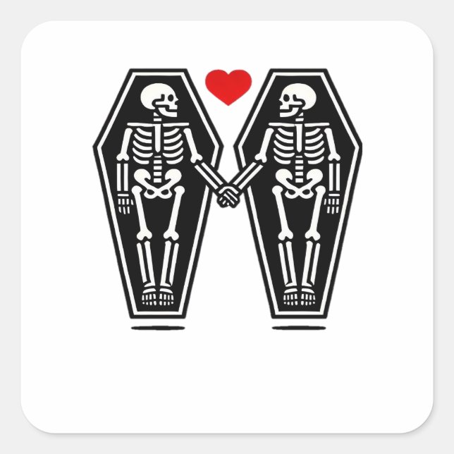 Till Death Do Us Together – Knows No Classic Square Sticker (Front)