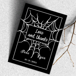Till Death Gothic Black HalloWedding Thank You Card