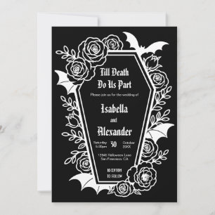 Till Death Gothic Glam Wedding Invitation
