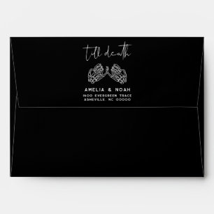 Till Death Gothic Halloween Wedding Return Address Envelope
