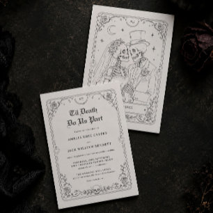 Till Death Halloween Gothic Wedding Invitation