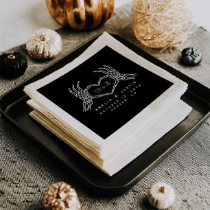 Till Death Halloween Wedding Cocktail Napkins