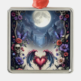 Till Death & Moonlight Bind Us. Metal Ornament