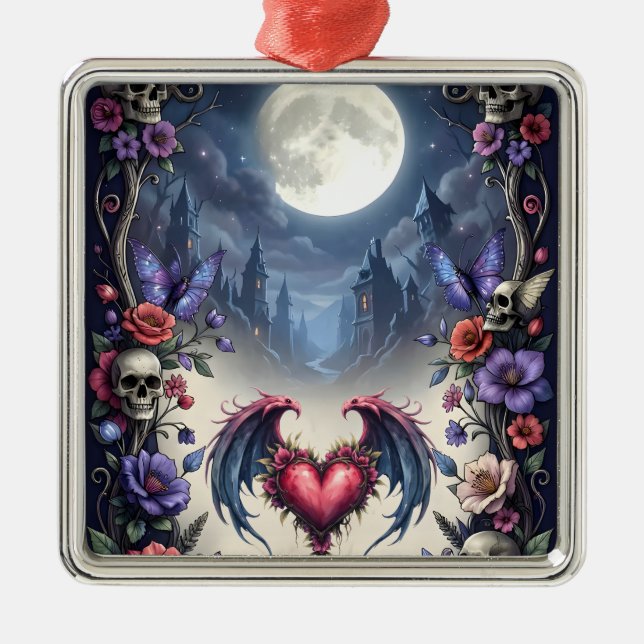 Till Death & Moonlight Bind Us.  Metal Ornament (Front)