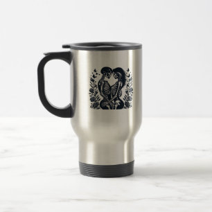 Till Death We – Skeleton Couple Gothic Design Clas Travel Mug