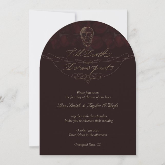 Till Death Wedding Invitations (Front)