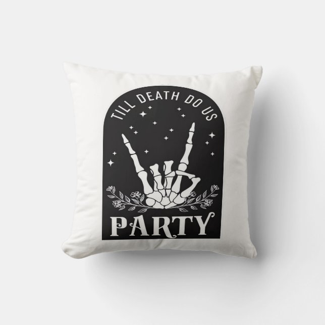 Till Do Death Us Party Bachelorette Halloween Bach Cushion (Front)